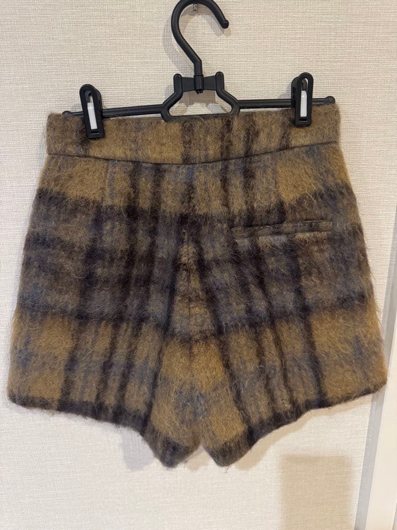 SHELLER モヘアキュロットスカート【茶色】