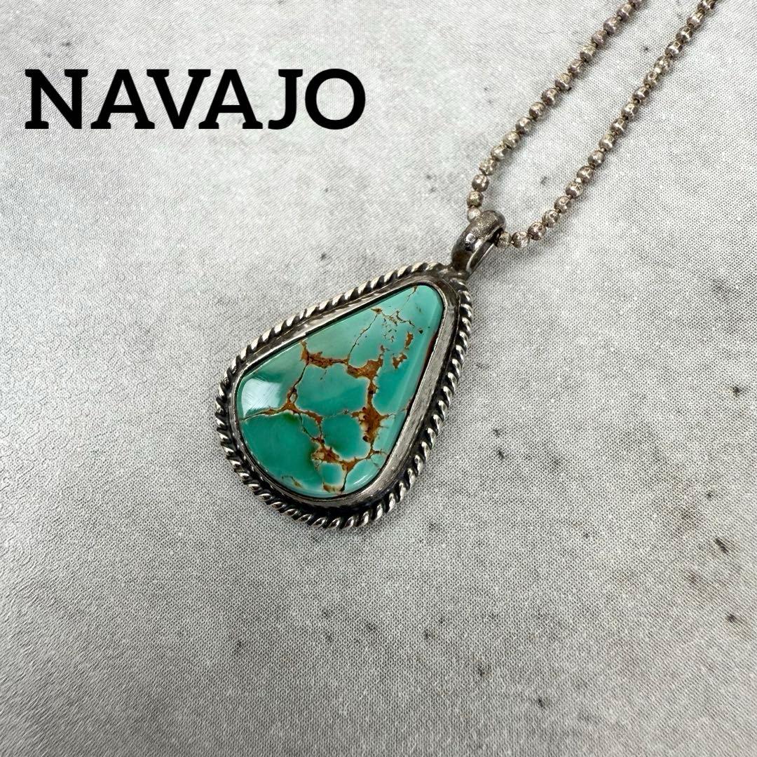 NAVAJO ナバホ コーラルシルバーネックレス スタンプワーク 刻印あり