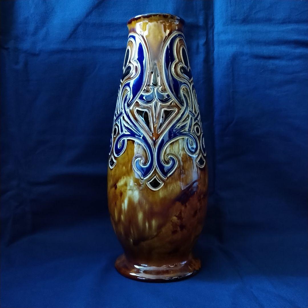 アンティークロイヤルドルトンアール・ヌーヴォー花瓶フラワーベース