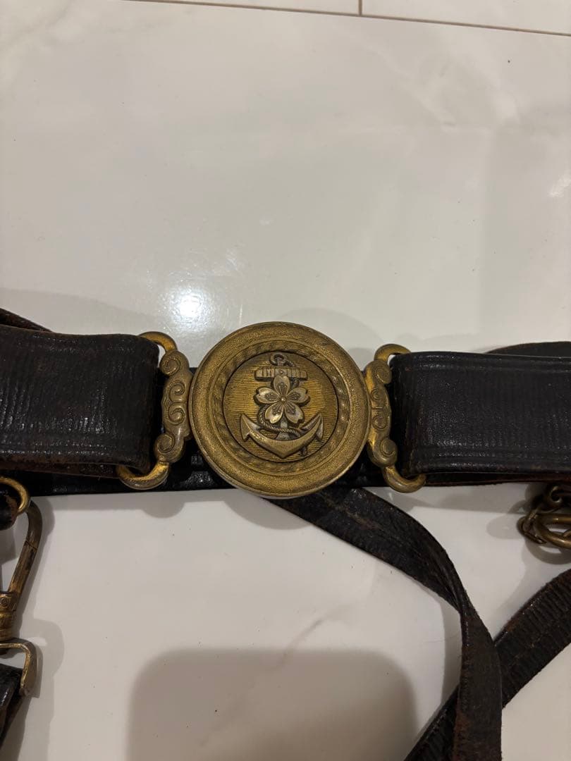 希少品　激レア　旧海軍　金ベルト　刀装具　当時物　時代物　戦争　陸軍　帝国　骨董