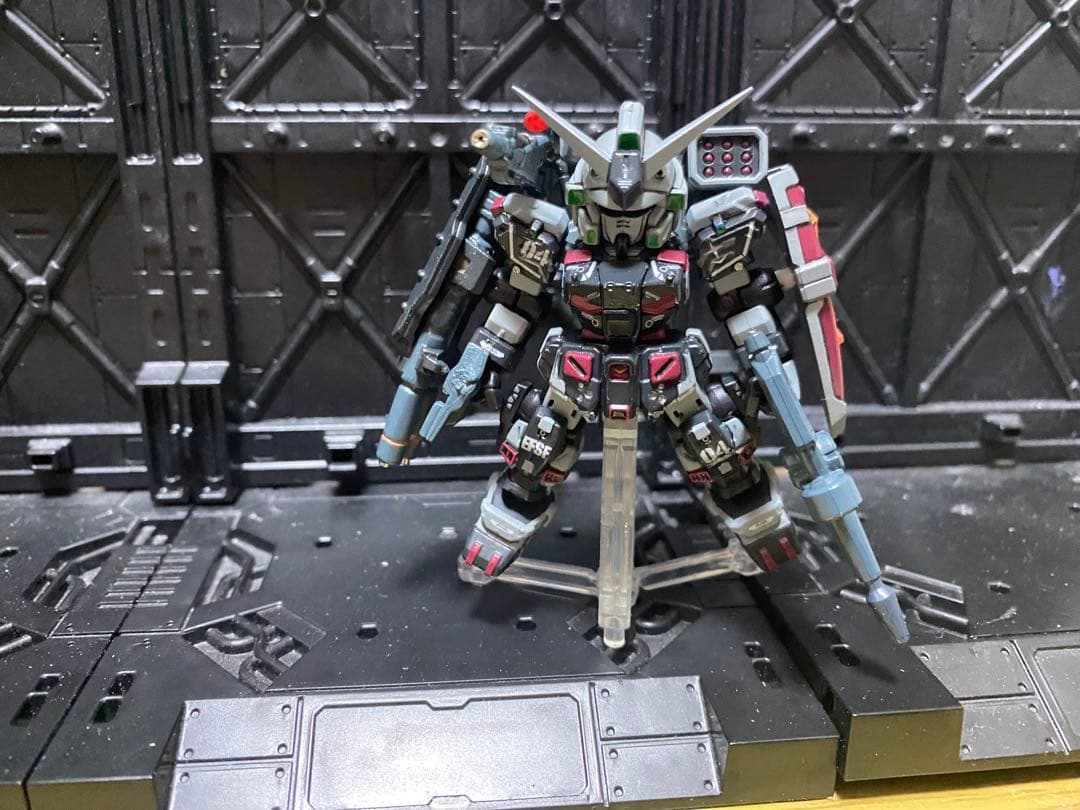 モビルスーツアンサンブル 改造 FAガンダム7号機サンダーボルトカラー