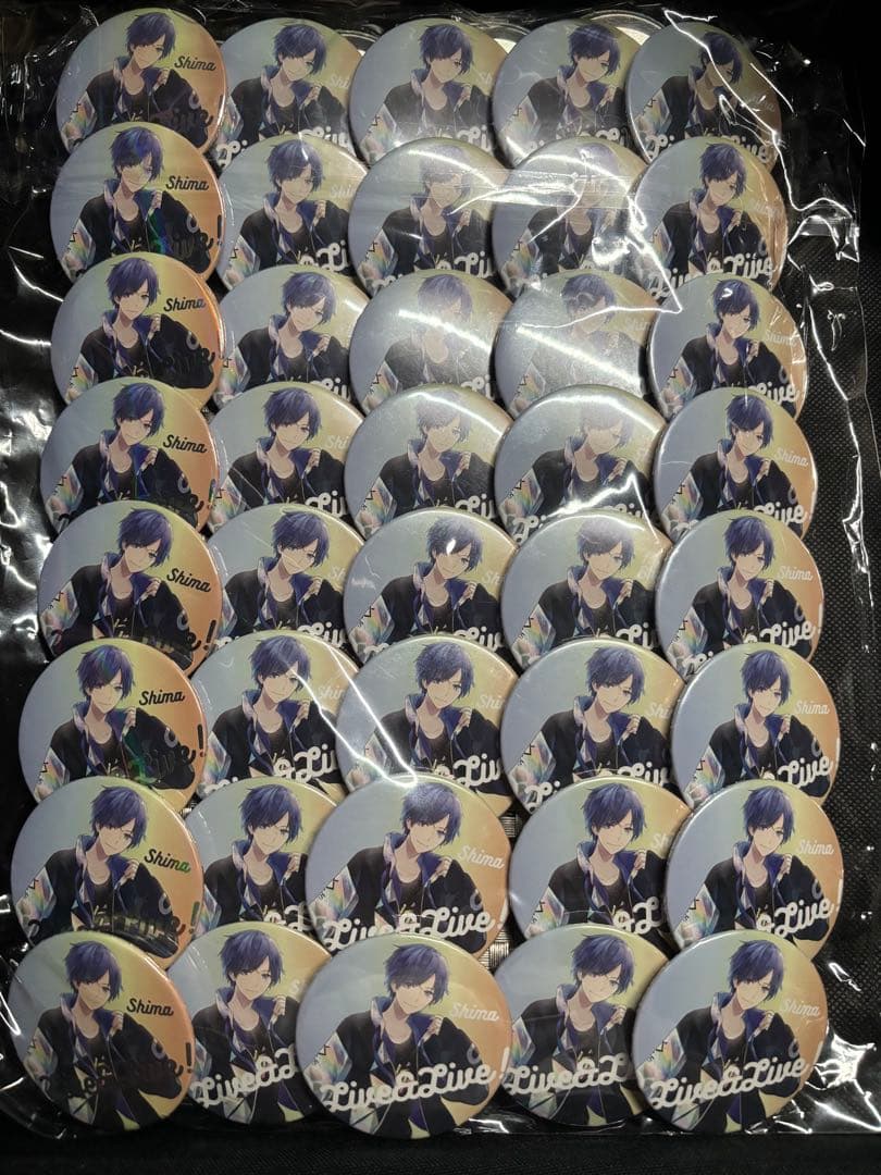 志麻缶バッジ 72個セット RAINBOW 等身 A3痛バ