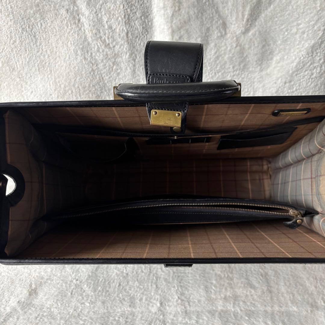 BURBERRY バーバリー ダレスバッグ ビジネスバッグ ブラック レザー