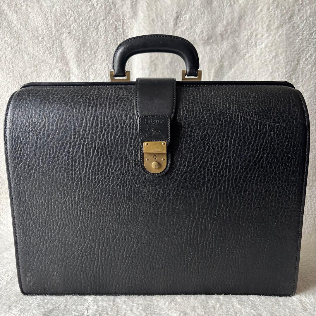 BURBERRY バーバリー ダレスバッグ ビジネスバッグ ブラック レザー