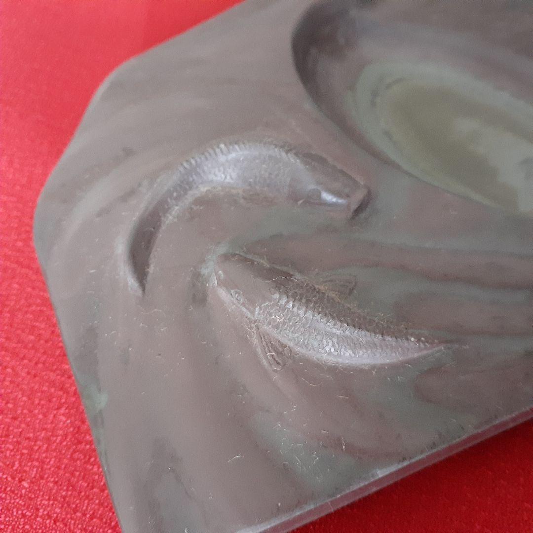 ❤️芸術の秋‼️韓国の硯 鯉の動きのあるやさしい彫刻が珍しいステキな