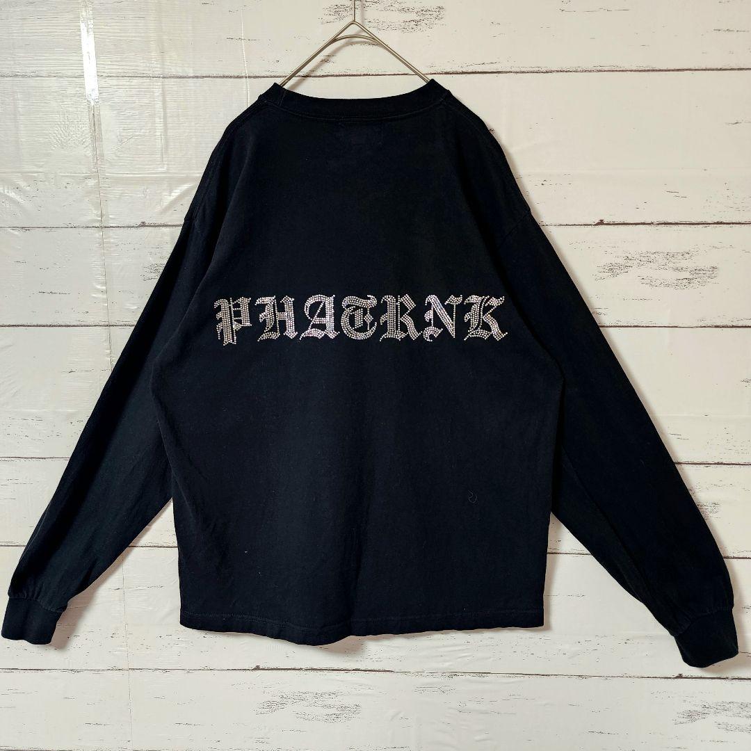 phatrnk ファットランク Tシャツ 長袖 ブラック ラインストーン ロンT