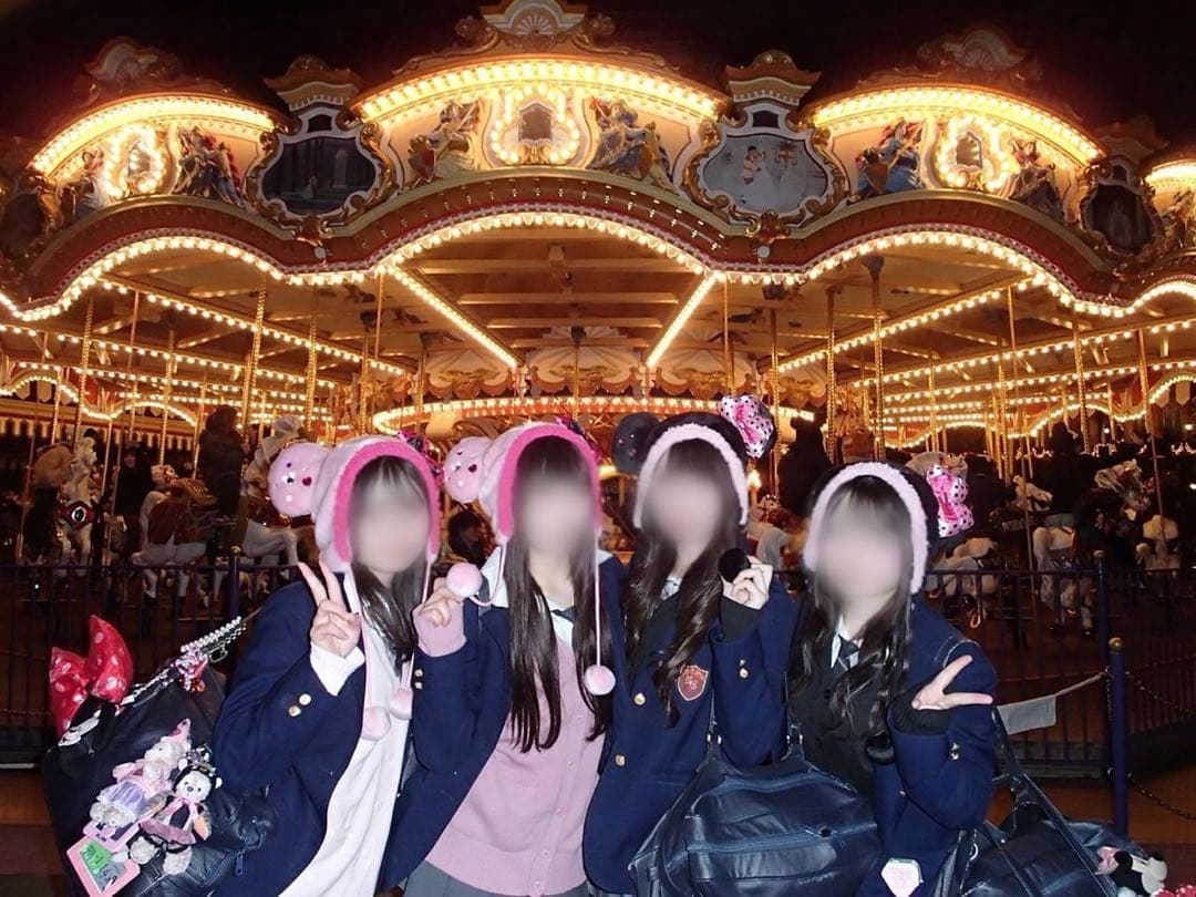 正規品 レア 東京ディズニー ミニー 黒 ピンク ファンキャップ