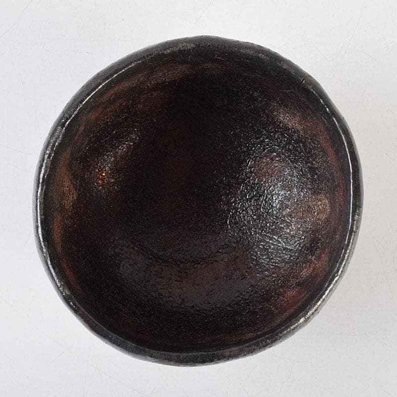 茶道具 楽吉左衛門 九代了入作 黒楽茶碗 合わせ箱 V R9372