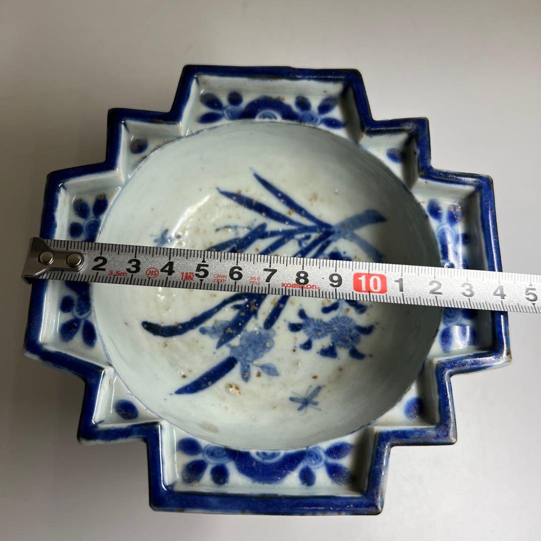 絵瀬戸 石皿 慶應 江戸後期 絵瀬戸 鉄絵 石皿 秋草行灯皿 油皿 公益