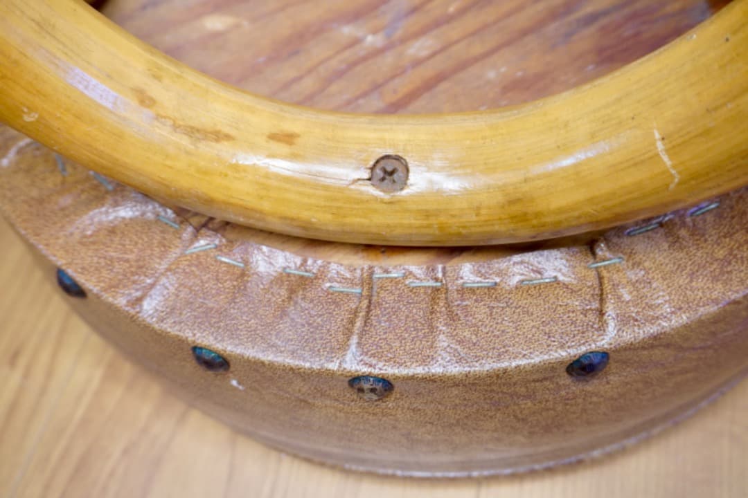 USヴィンテージ ラタン カウンターチェア スツール②