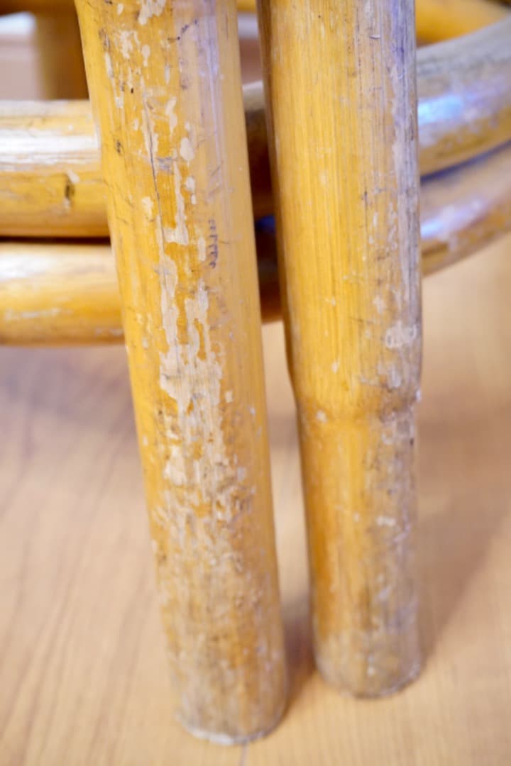 USヴィンテージ ラタン カウンターチェア スツール②