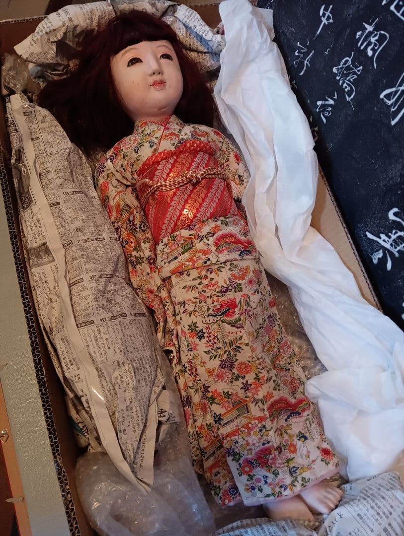 市松人形恐怖怪奇現象祟り供養魂入り昭和20年〜30年代後半頃身長