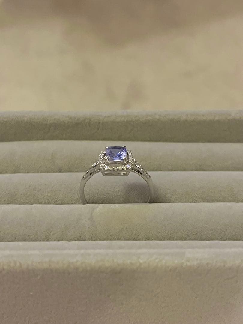 最終K14WGタンザナイト取り巻きリング