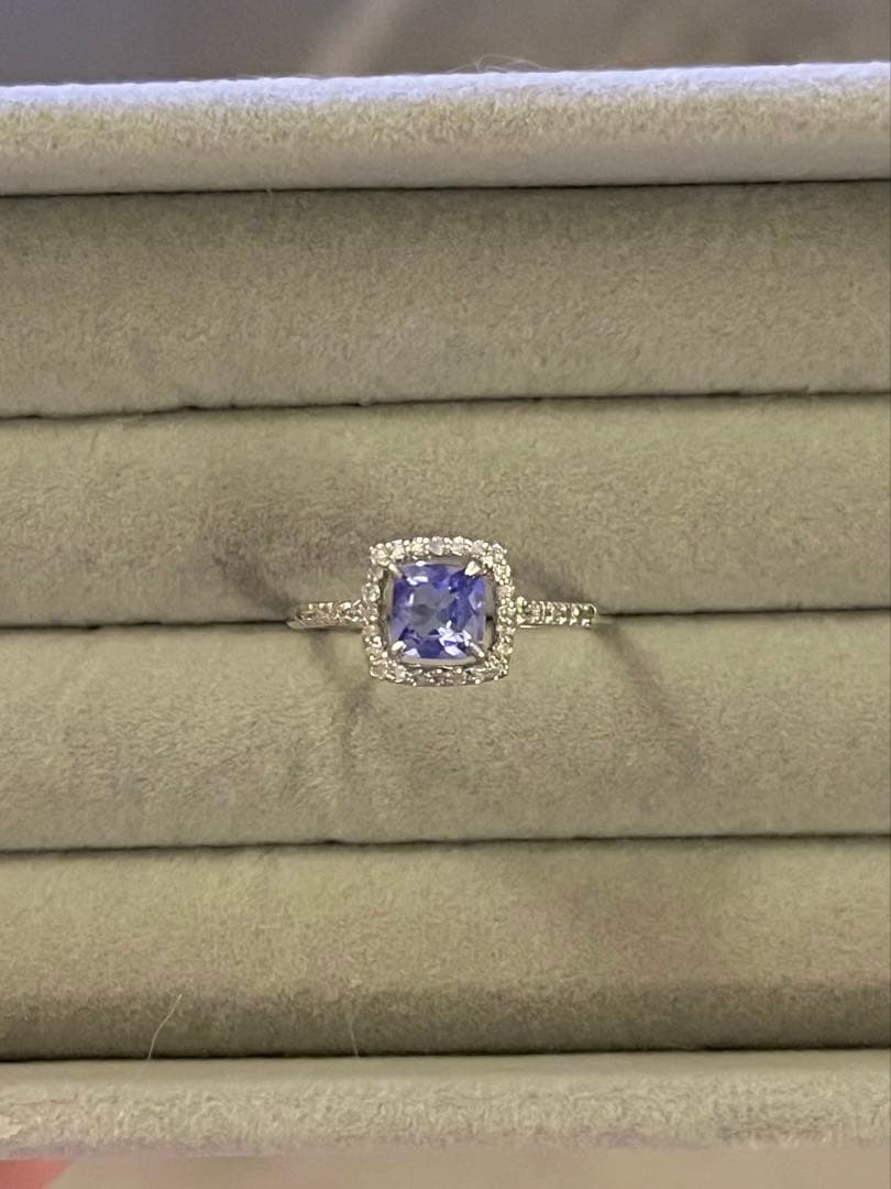 最終K14WGタンザナイト取り巻きリング