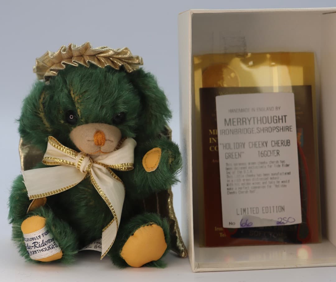MerryThought 限定版 天使のクマ 緑 美術品・アンティーク・コレクション