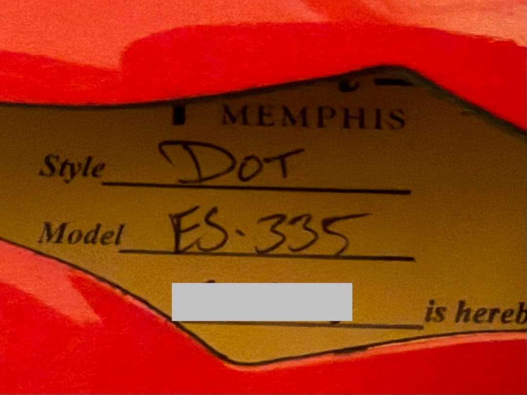 Gibson ES-335 Cherry 2019年（Memphis工場製）