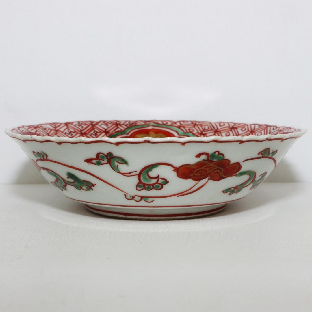 大日本永楽 造 小皿 9客 兎 赤絵 金彩 染付