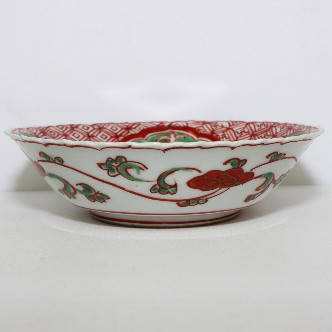 大日本永楽 造 小皿 9客 兎 赤絵 金彩 染付