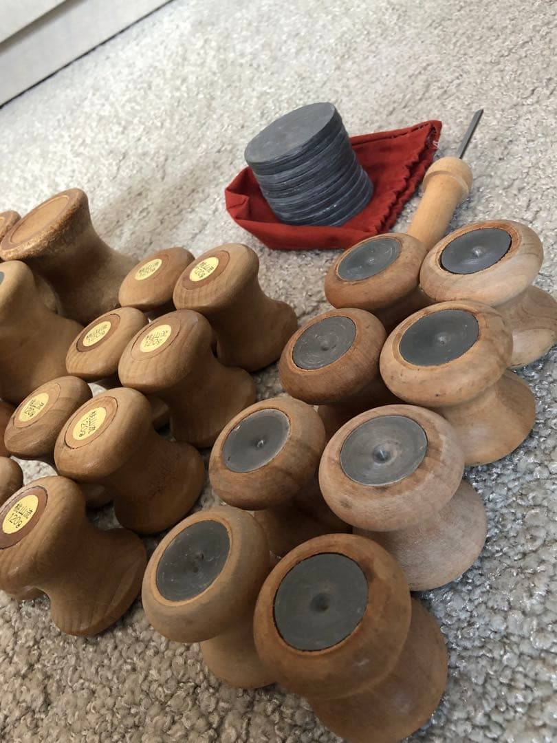 組紐☆ 丸台、組玉3サイズ24個、おもりセット