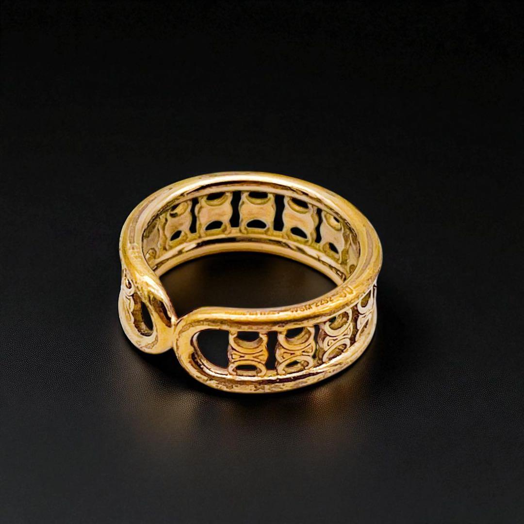 【美品】セリーヌ マイヨン トリオンフ ヴィンテージリング ゴールド　491