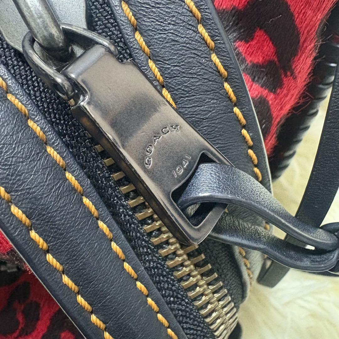 希少 COACH コーチ ローグ30 グラブタンレザー パッチワーク 2way