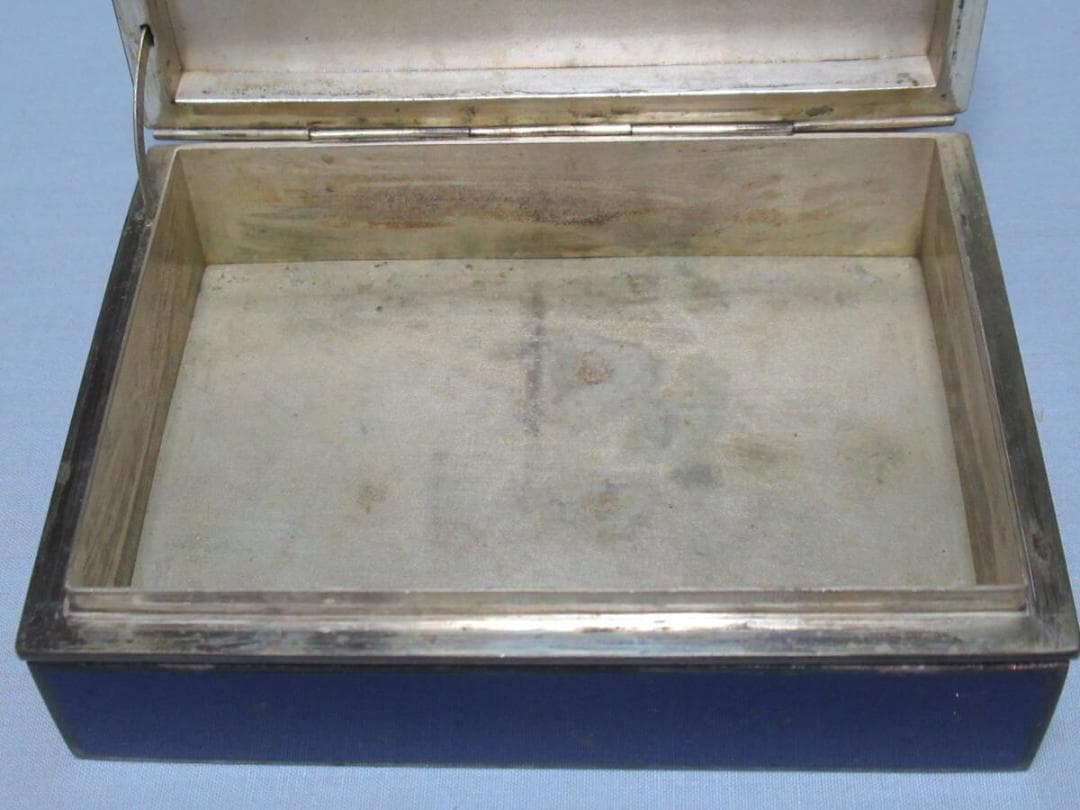 美品 希少 大正時代◇京七宝 稲葉七宝 内銀鍍銀 外観(小鳥/