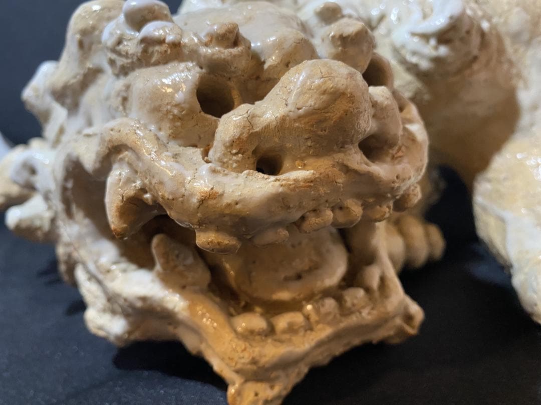 十代　三輪休雪　萩焼獅子置物　共箱