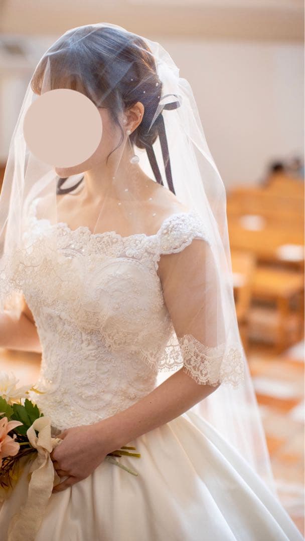 ベリッシマ ウェディングドレス　パニエ 付き