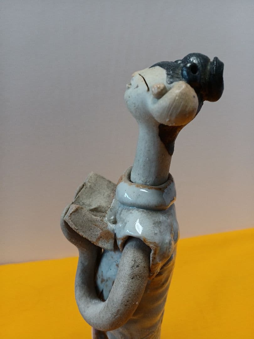 砥部焼　森元青芳　陶器人形