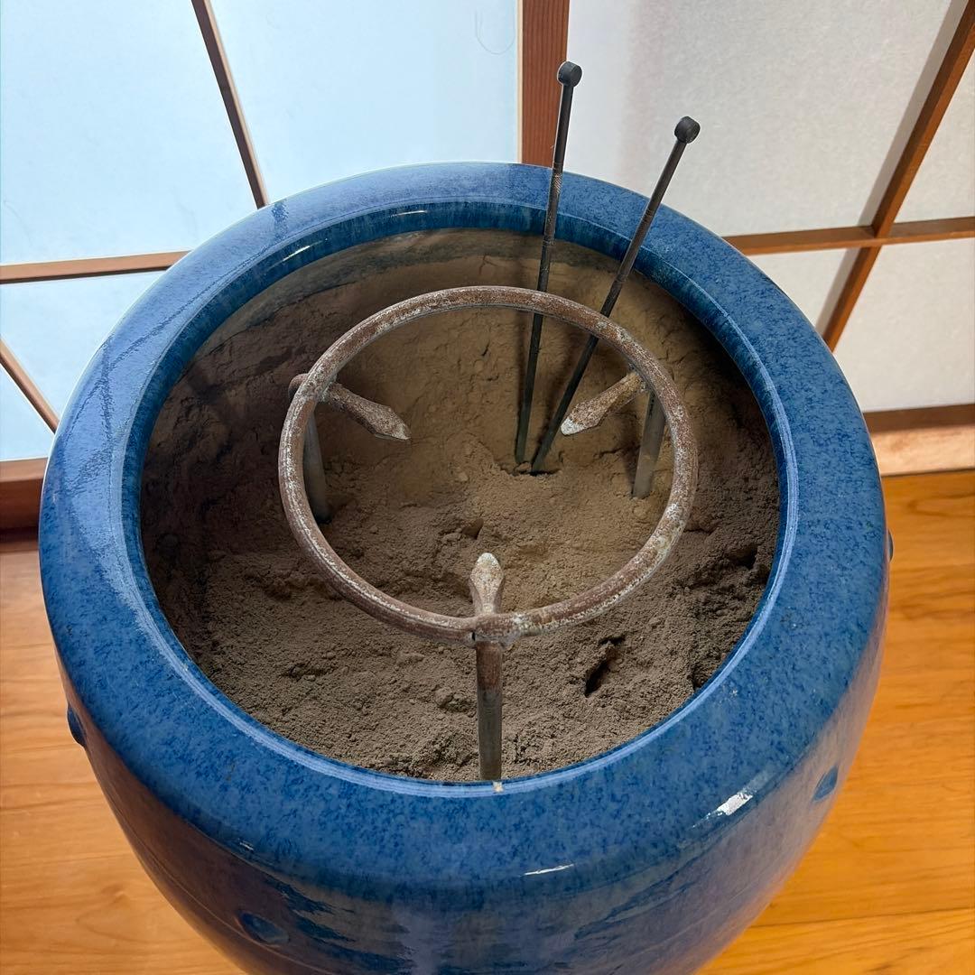 新 デザインホビー・楽器・アート - 火鉢 縦長 立ち火鉢 大型火鉢 五徳