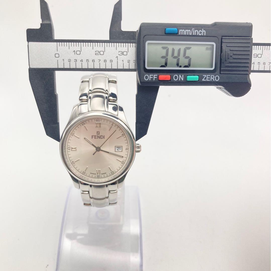 FENDI フェンディ オロロジ デイト ラウンド ローマン 210G メンズ