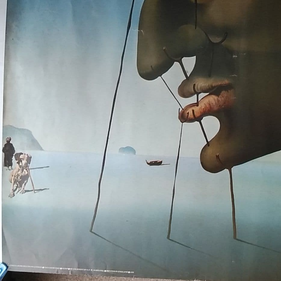 ダリの特大レアポスター(画題・SLEEP)