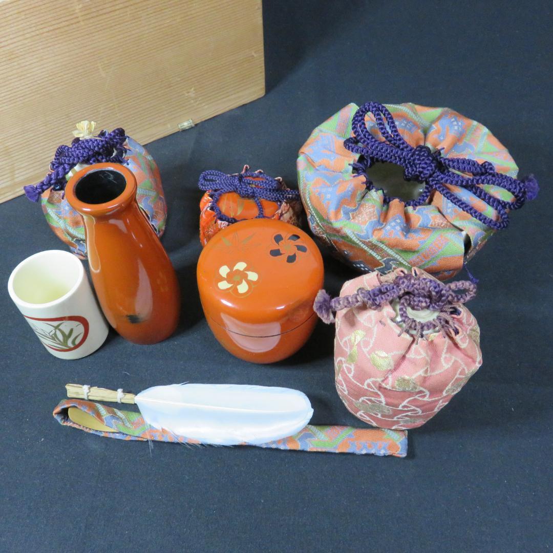 利休茶箱 表完作 昌山 木箱 共箱 棗 蓋置 茶入れ