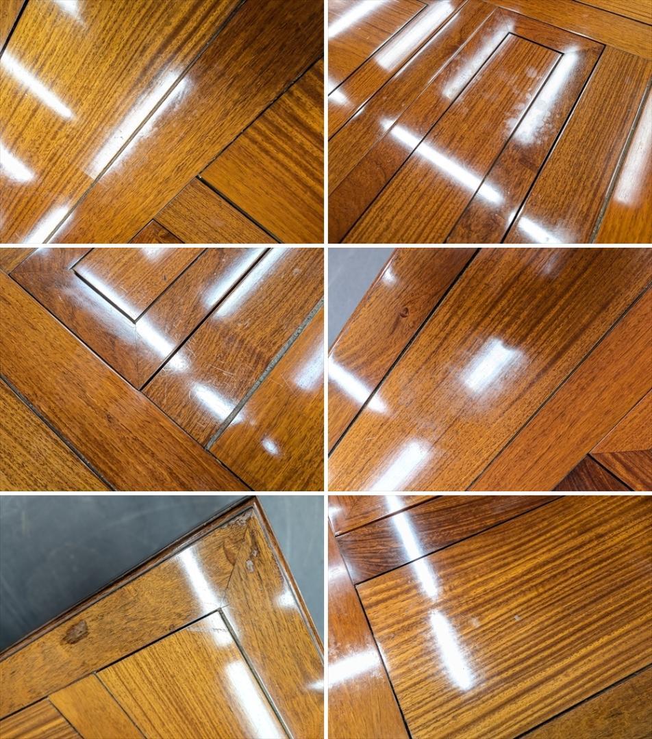 無垢　重厚　4点　囲炉裏ダイニング　食卓　火鉢　座卓　椅子　収納付き　ベンチ