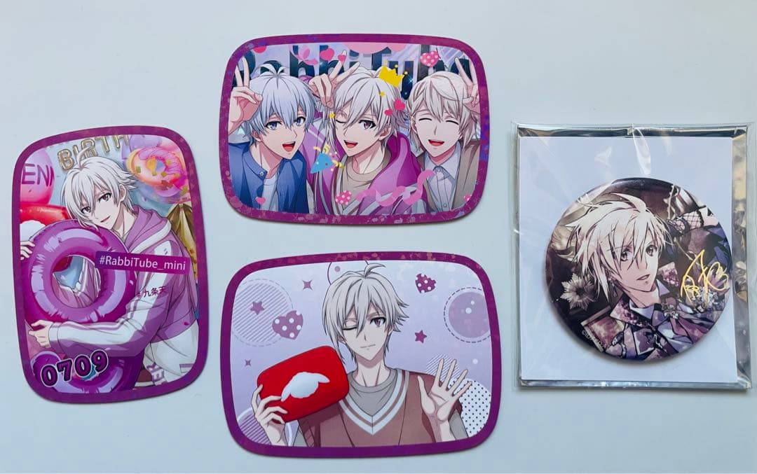 匿名配送◎アイナナ 九条天 RabbiTube mini フォトカード 缶バッジ