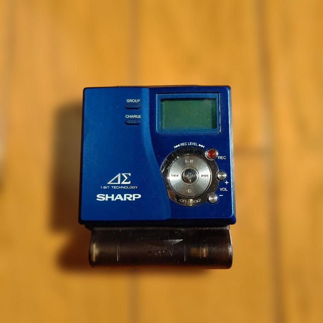 SHARP 1bitポータブルMDレコーダー MD-DR77-A Amazon.co.jp: シャープ ポータブルMDレコーダー ブルー アウヴィ MD