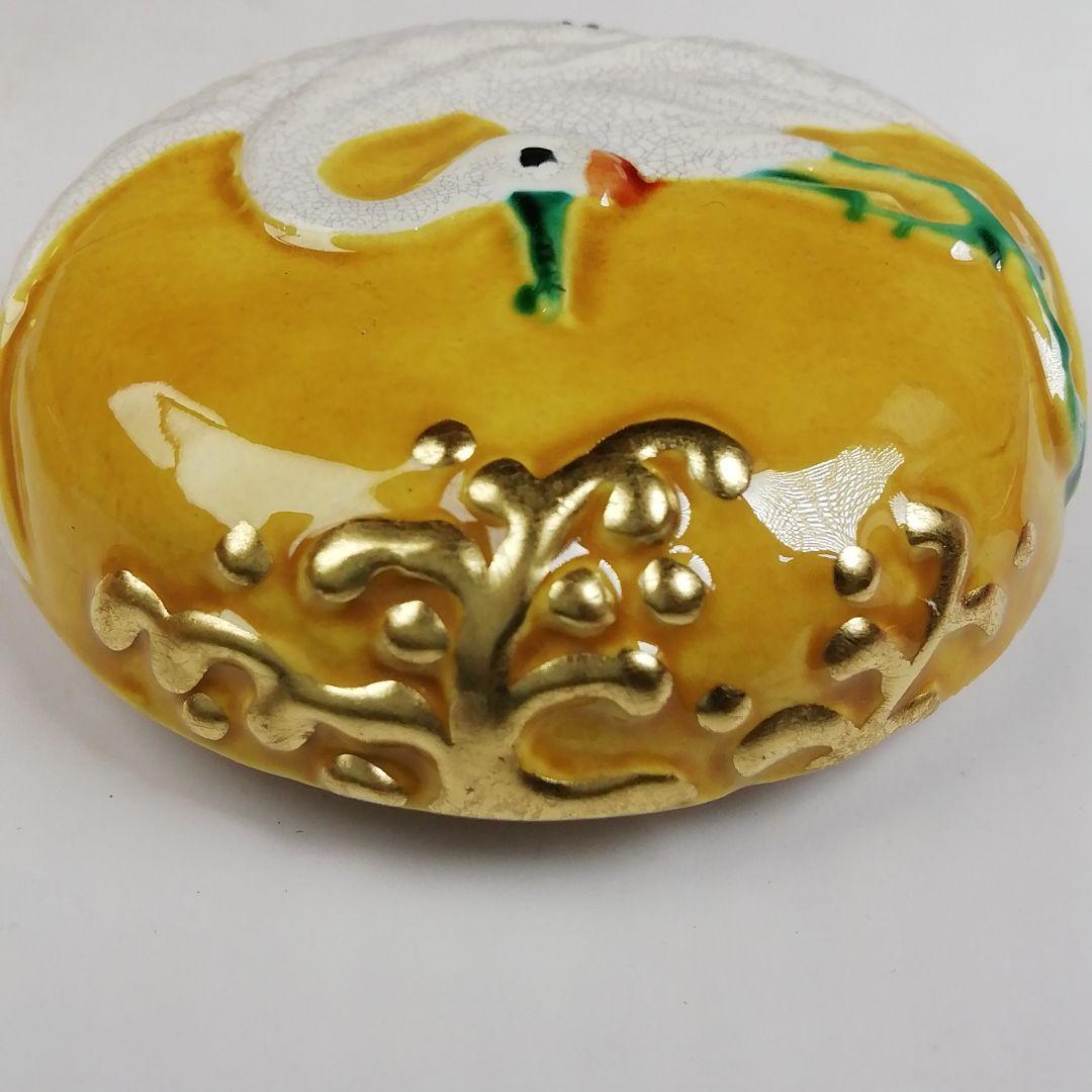 T383 香合 『交趾 鶴』『中村翠嵐 造』 共箱 茶道具の通販はau PAY