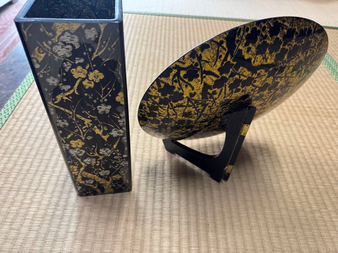 kano ぎやまん/壷・花瓶/BLK Kano（かの）のぎやまんガラスプレートと花瓶