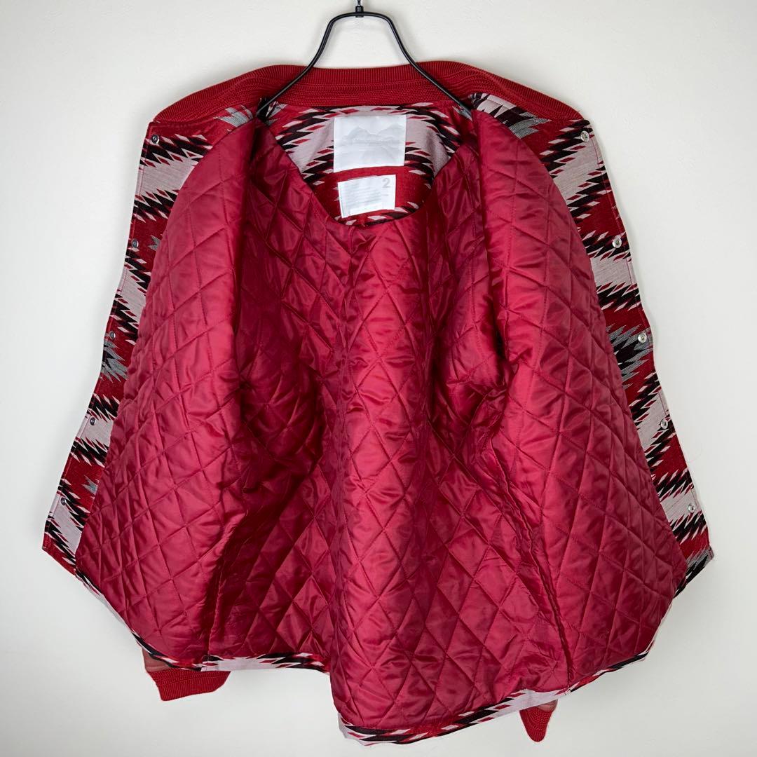 ホワイトマウンテニアリング　ネイティブ柄　カレッジジャケット　サイズ2