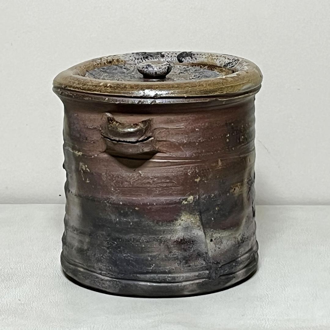 十五代 木村長十郎 友敬 備前焼 水指 共箱 木村友敬 茶道具 【k3449