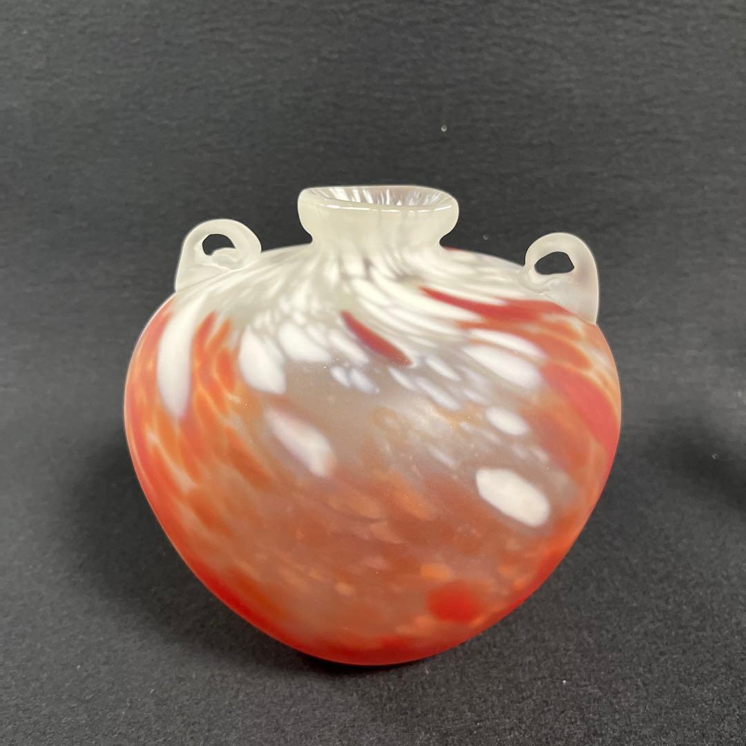 ガラス工芸 藤田喬平 手吹 花瓶 共箱