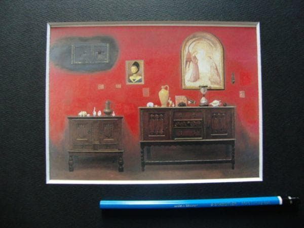 芝田 耕 【或る日の画室】 希少画集画、状態良好、新品高級額装付