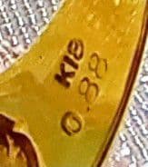 K18 メレダイヤ　イエローゴールドリング　指輪