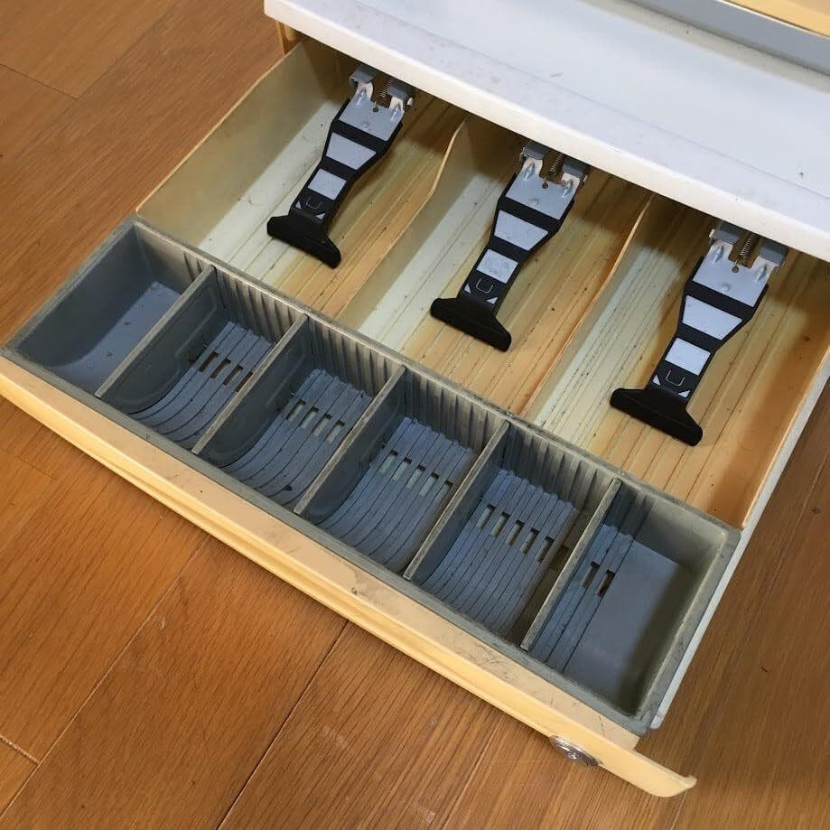 AJ】カシオ TE-340WE レジスター 10部門 ドロア分離型