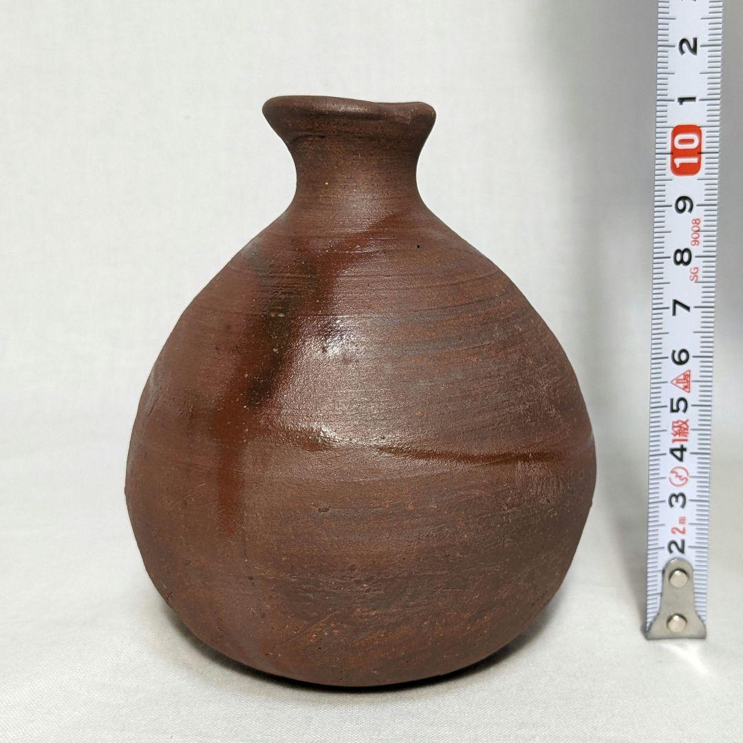 岡山県重要無形文化財 浦上善次 備前焼 緋襷徳利 共箱栞