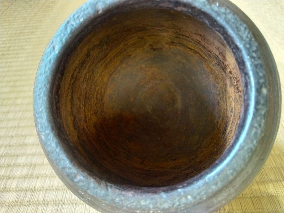 江戸時代前中期 武雄系唐津櫛目水指 壺 骨董 古美術 茶道具 花器 壺 古