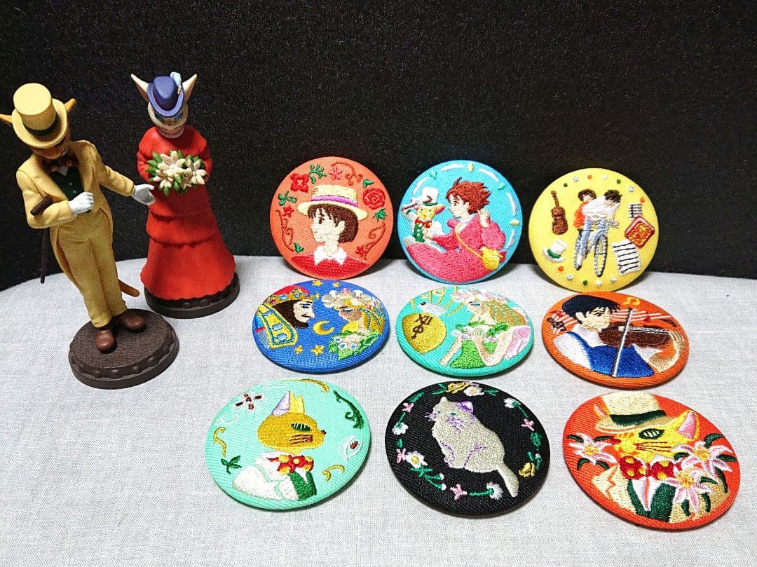 耳をすませば刺繍缶バッジ11個セットスタジオジブリ