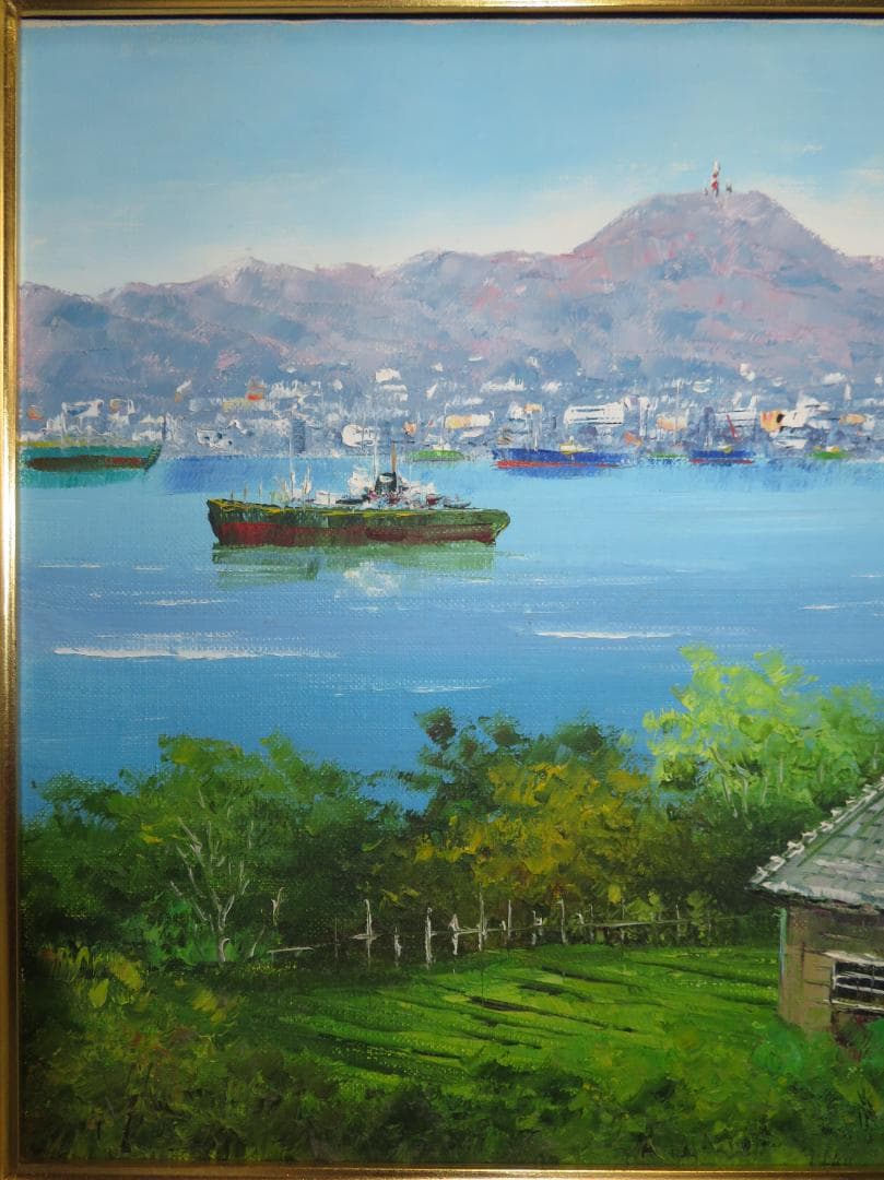 ◆　小林幸三　「　長崎港　」　油彩　F6号　真作保証　◆