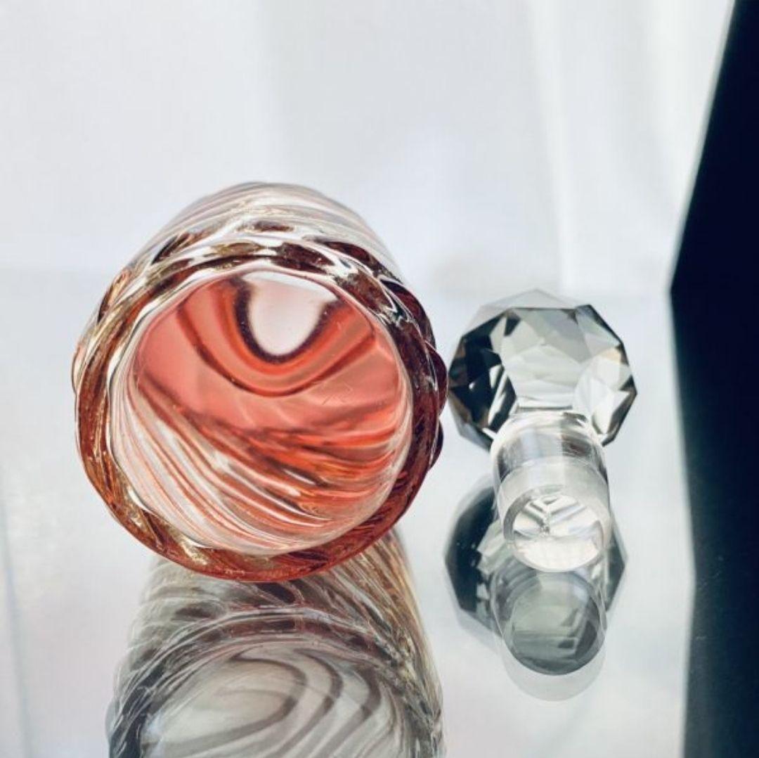 薔薇色のオールドバカラ＊バンブーBambou 香水瓶 販売済み ローズ