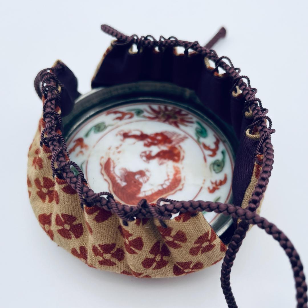 明】五彩 龍紋包錫 茶托 共仕覆 景徳鎮 中国美術 中国古玩 - メルカリ